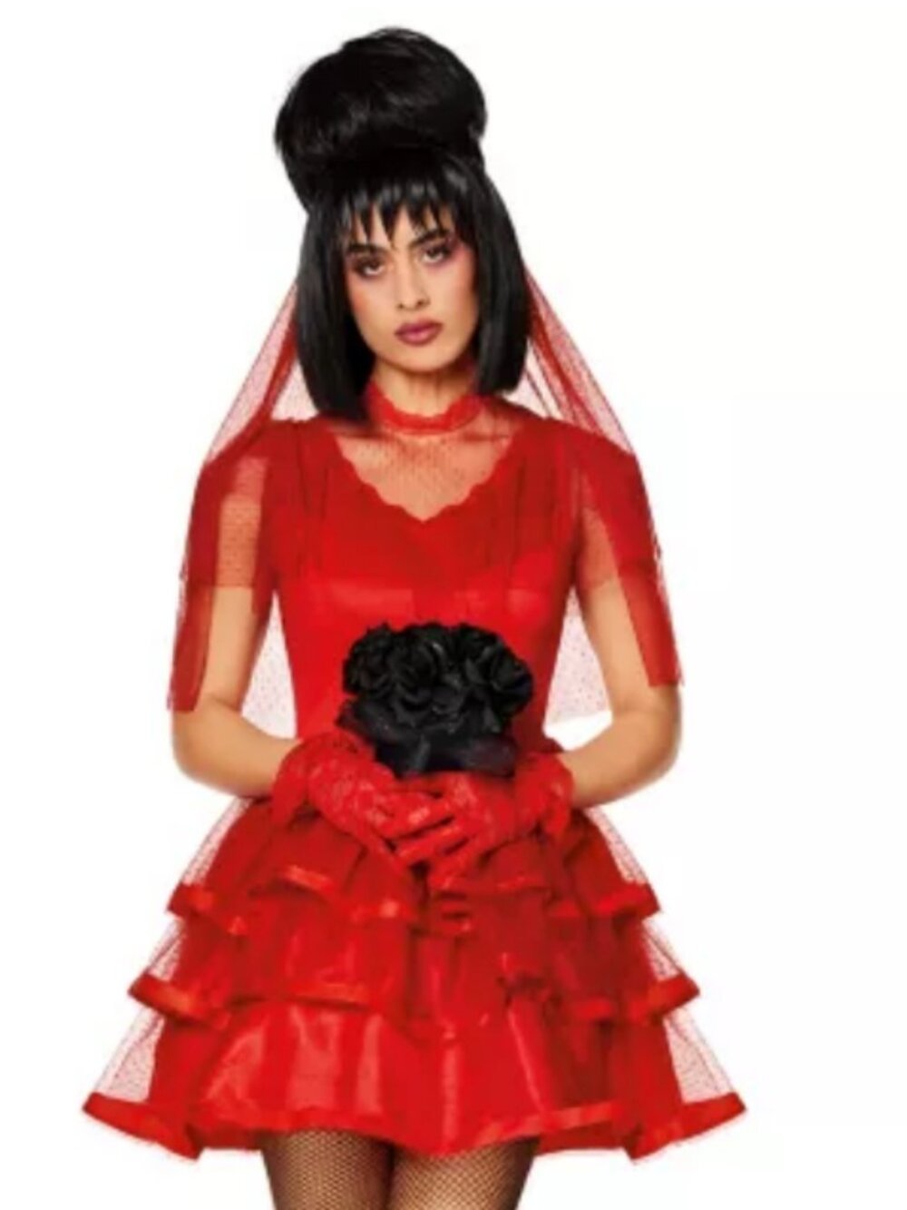 Lydia Deetz Short Wedding Dress and Wig Costume - Beetlejuice